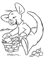 A coloring page of winnie the pooh - roo